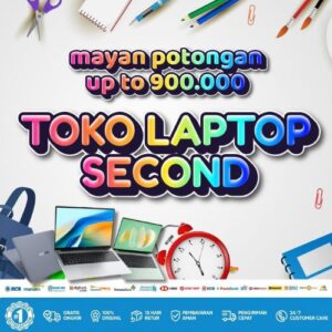 10 Toko Laptop Second Terdekat Diskon 900rb, Bisa Kredit Tanpa DP